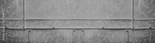 Gray rustic weathered metal zinc texture background banner panorama