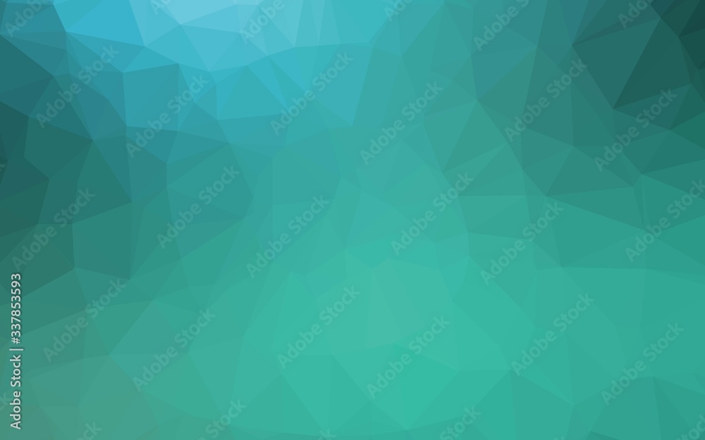 Light BLUE vector shining triangular pattern. Geometric illustration in Origami style with gradient. Textured pattern for background.