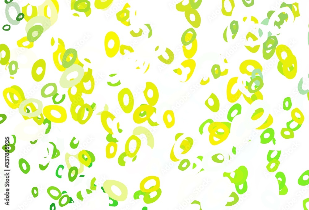 Light Green, Yellow vector backdrop with dots. Light Green, Yellow vector backdrop with dots.