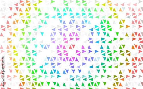 Light Multicolor, Rainbow vector layout with lines, triangles. Modern abstract illustration with colorful triangles. Pattern can be used for websites.