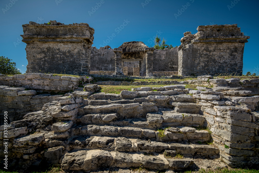 Stairs in the ruins of Tulum