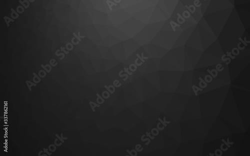Dark Silver, Gray vector shining triangular background. Colorful abstract illustration with gradient. Textured pattern for background.
