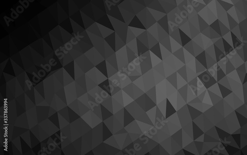 Dark Silver, Gray vector abstract polygonal texture. Creative illustration in halftone style with gradient. Brand new style for your business design.