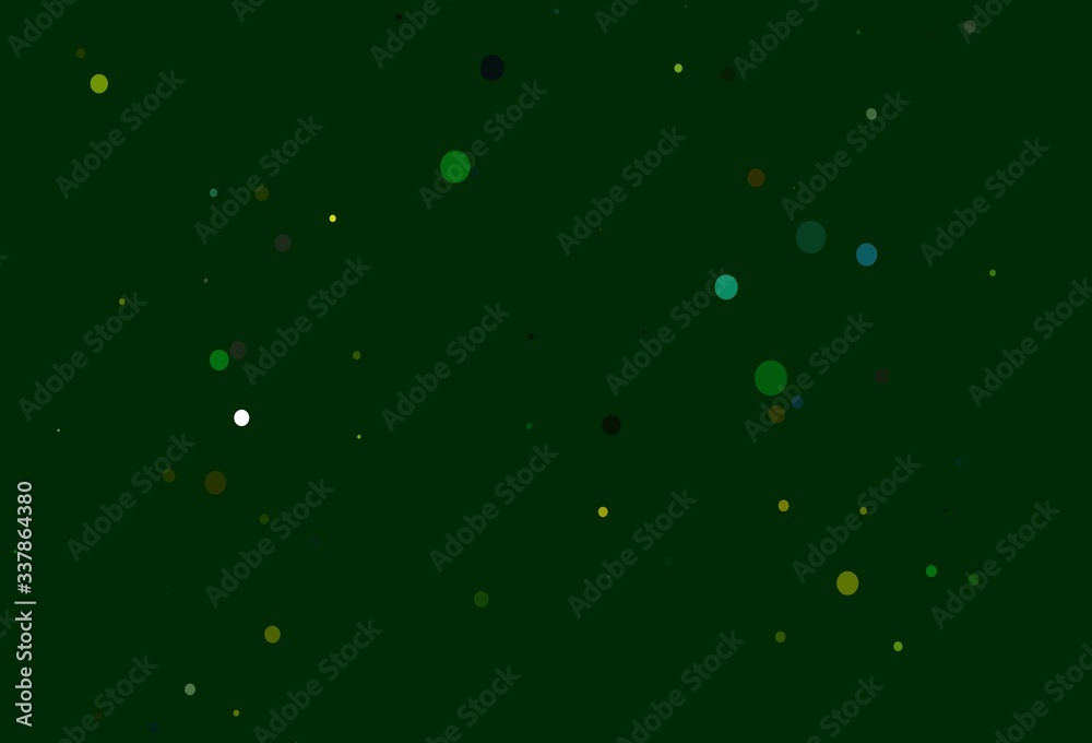 Light Green, Yellow vector backdrop with dots. Light Green, Yellow vector backdrop with dots.
