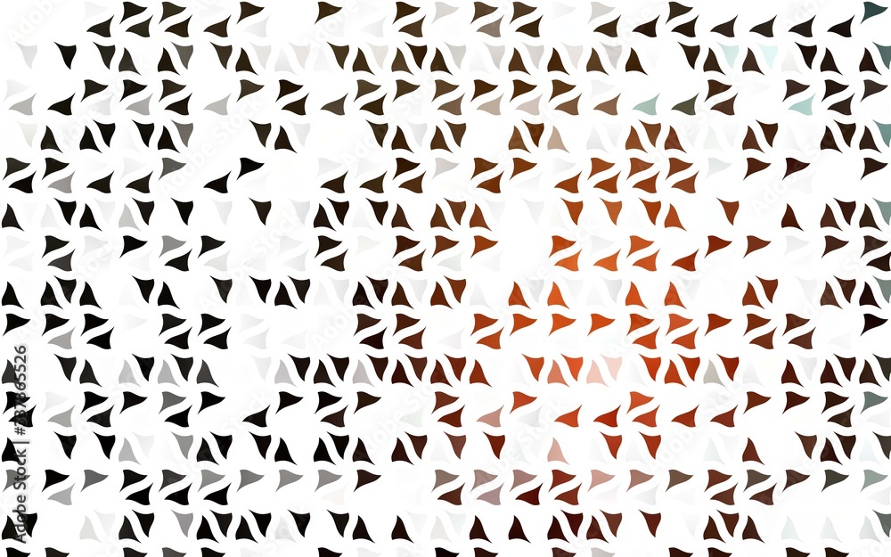 Light Orange vector backdrop with lines, triangles. Beautiful illustration with triangles in nature style. Best design for your ad, poster, banner.