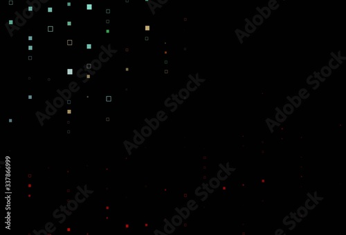 Dark Green, Red vector cover with polygonal style.