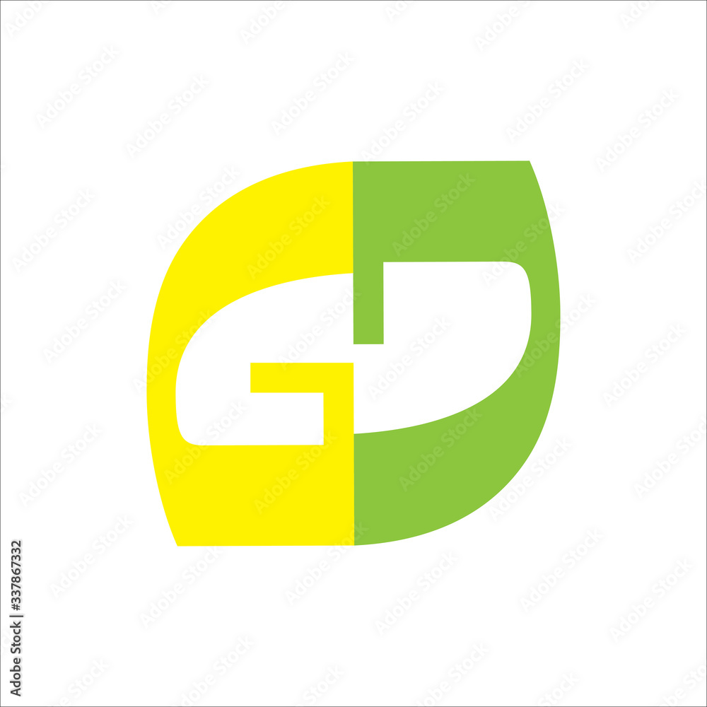 Obraz premium GJ letter logo design vector
