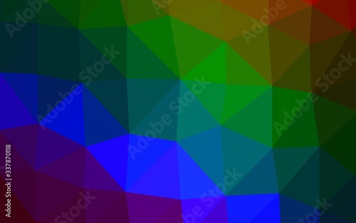 Dark Multicolor, Rainbow vector abstract mosaic pattern. Colorful illustration in abstract style with gradient. Completely new design for your business.