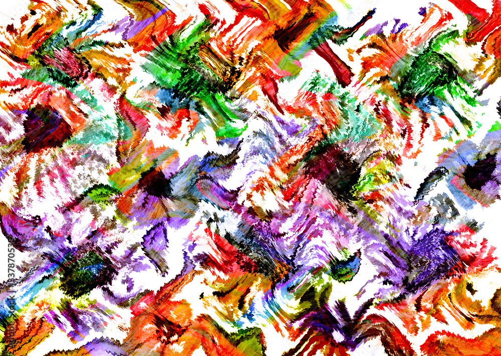 abstract floral pattern with fabric texture