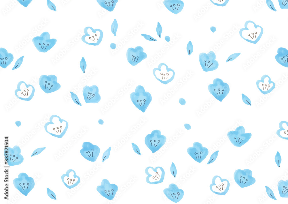 手描き 花柄の背景 手描き 花柄の背景
