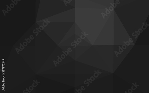 Dark Silver, Gray vector triangle mosaic texture. Colorful abstract illustration with gradient. Textured pattern for background.