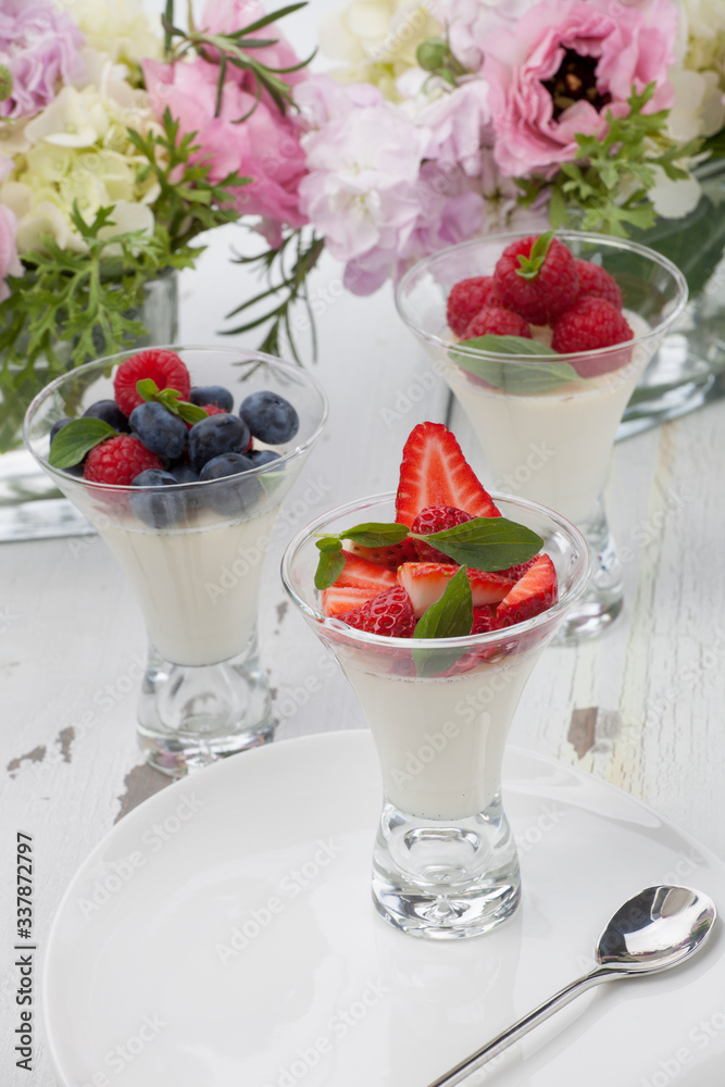 Panna Cotta Desert With Berries Panna Cotta Desert With Berries