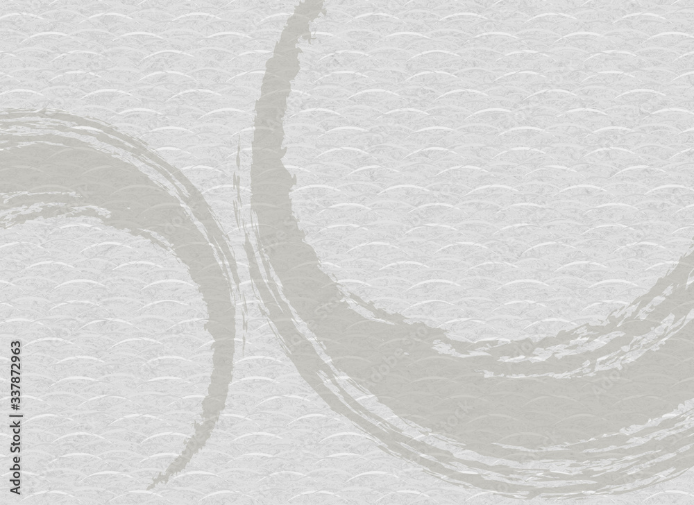 Obraz premium Pattern used for Japanese style background. Japanese style background pattern. 背景:和柄 和風 伝統 日本 壁紙 テクスチャ 屏風 ふすま 襖 灰色