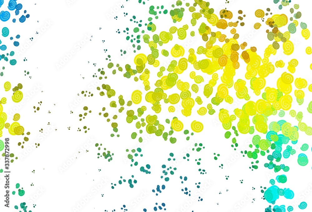 Light Blue, Yellow vector template with lava shapes. Light Blue, Yellow vector template with lava shapes.
