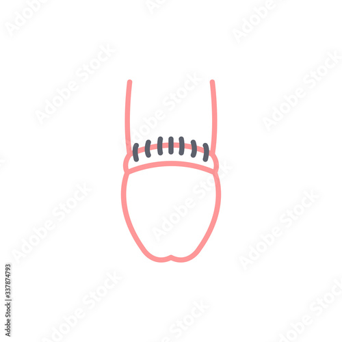 circumcision line icon, vector illustration
