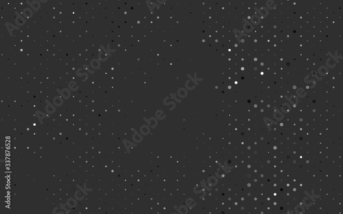 Light Silver, Gray vector pattern with spheres. Blurred decorative design in abstract style with bubbles. Design for posters, banners.