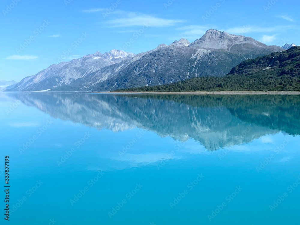 Calm blue waters of Alaska