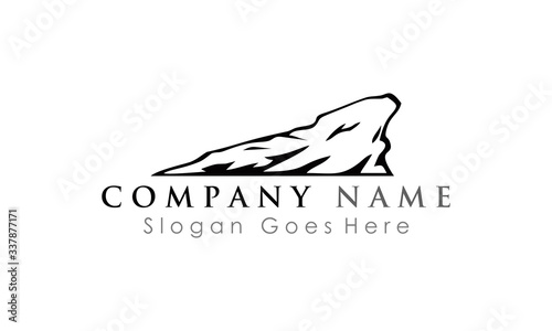 rock cliff logo vector