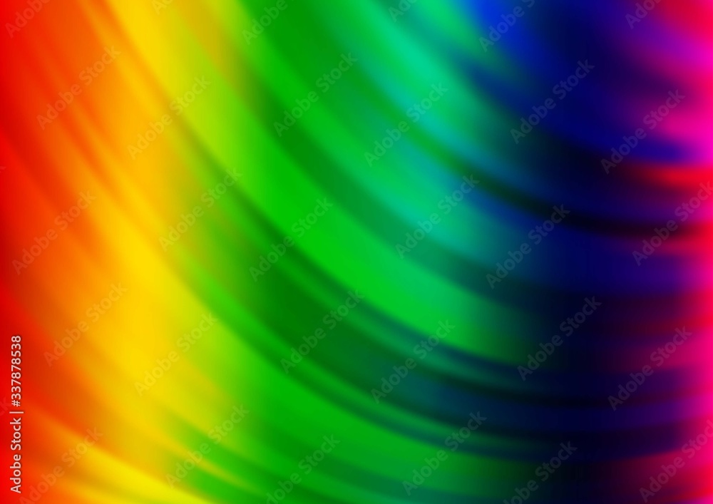 Light Multicolor, Rainbow vector bokeh template. Creative illustration in halftone style with gradient. The template for backgrounds of cell phones.