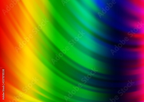 Light Multicolor  Rainbow vector bokeh template. Creative illustration in halftone style with gradient. The template for backgrounds of cell phones.