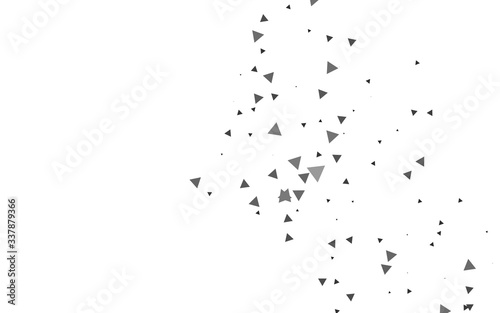 Light Silver, Gray vector cover in polygonal style. Triangles on abstract background with colorful gradient. Best design for your ad, poster, banner. © Dmitry