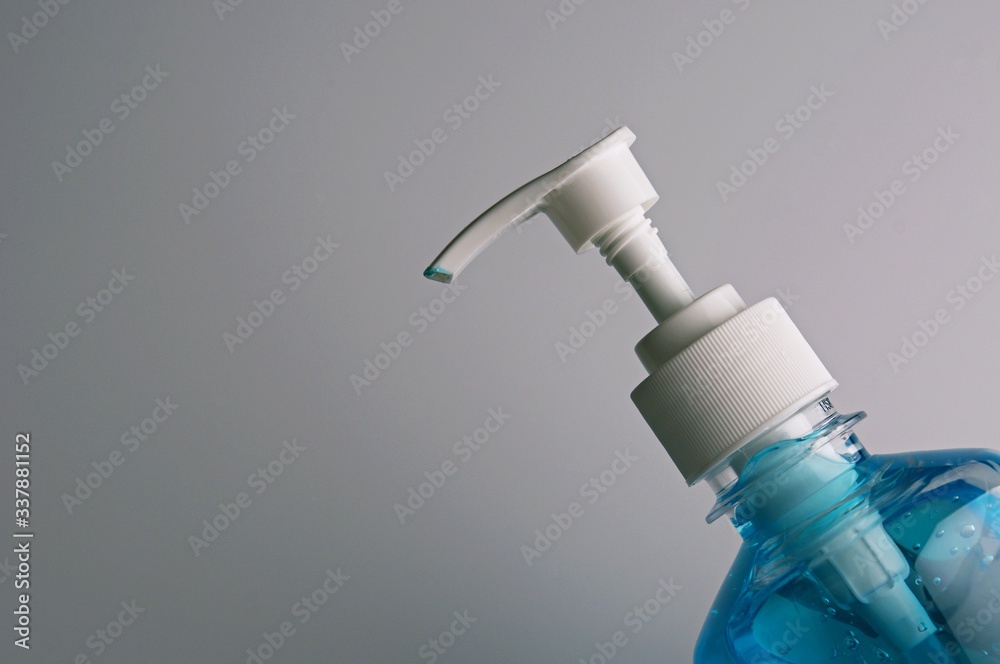 Plastic bottle pump with alcohol hand gel. Hand Sanitizer Antibacterial Cleansing Gel Alcohol Rub that could help protect against coronavirus. Plastic bottle pump with alcohol hand gel. Hand Sanitizer Antibacterial Cleansing Gel Alcohol Rub that could help protect against coronavirus.
