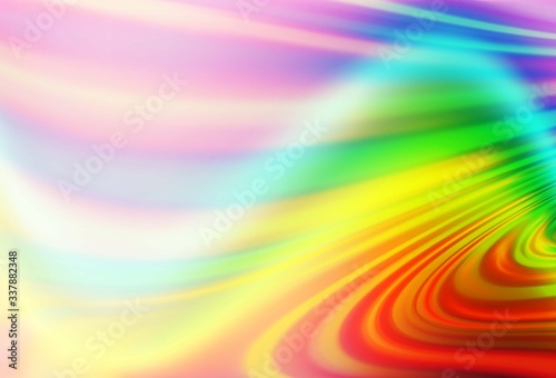 Light Multicolor, Rainbow vector background with lamp shapes.