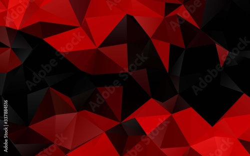 Light Red vector triangle mosaic texture. Modern geometrical abstract illustration with gradient. Brand new style for your business design.