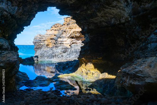 The Grotto pools and natural arch  of geological formation