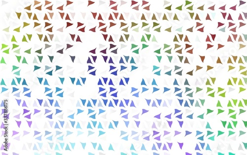 Light Multicolor  Rainbow vector background with triangles. Modern abstract illustration with colorful triangles. Pattern for busines ad  booklets  leaflets
