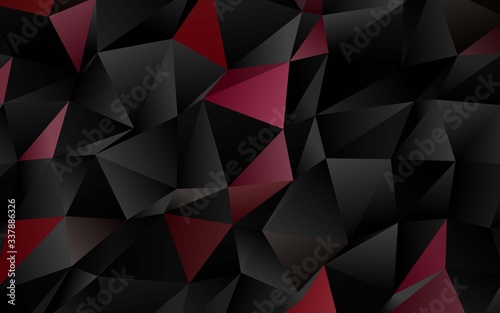 Dark Purple vector shining triangular template. Colorful illustration in Origami style with gradient. Completely new template for your business design.