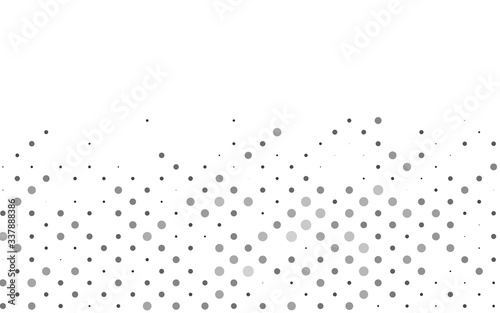 Light Silver, Gray vector backdrop with dots. Blurred bubbles on abstract background with colorful gradient. Pattern of water, rain drops.