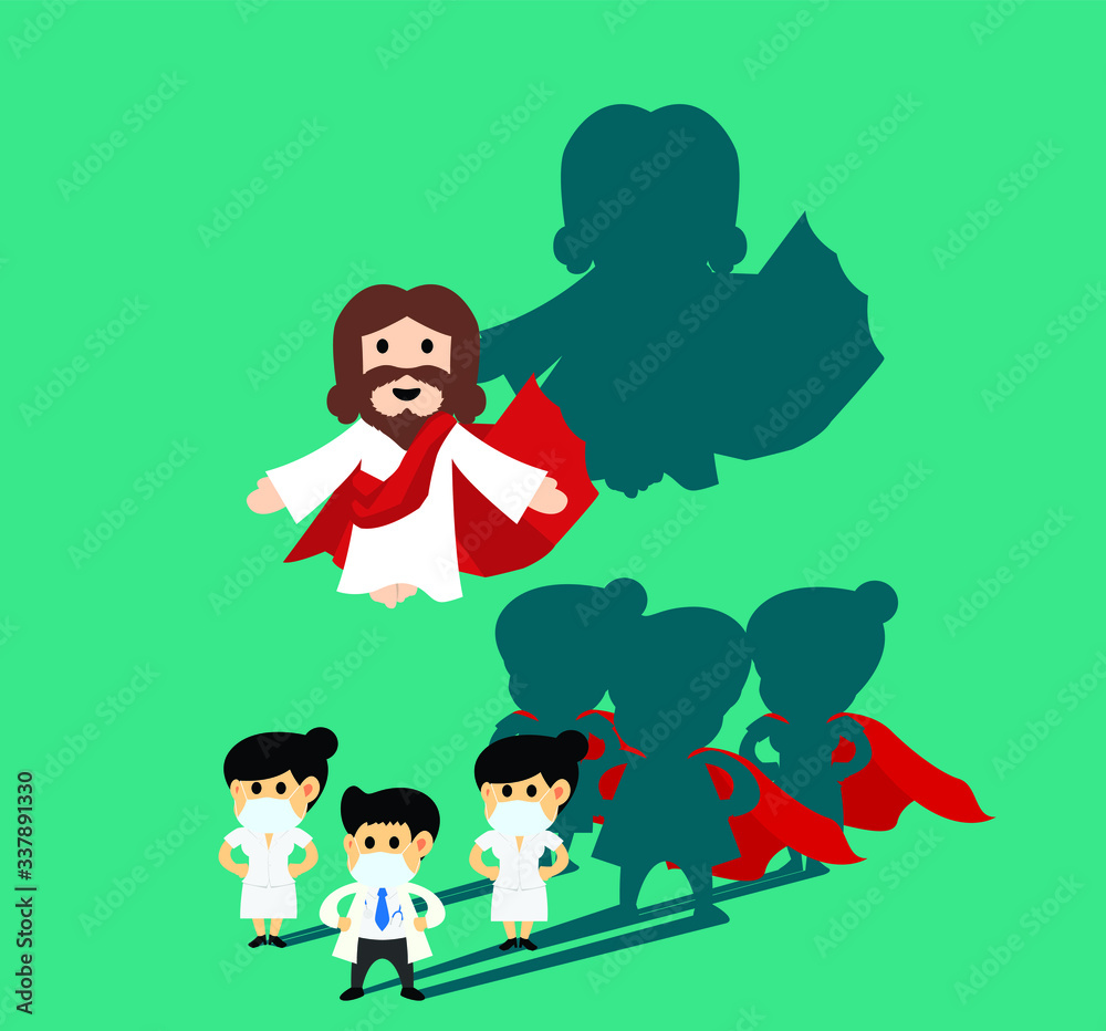 doctors , nurses team fight against pandemic,  Service and Sacrifice amid corona virus outbreak Jesus, please protect us.