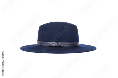 Blue classic hat, side view