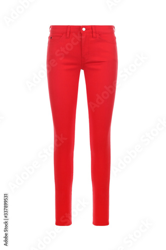 Red mens jeans, Casual style