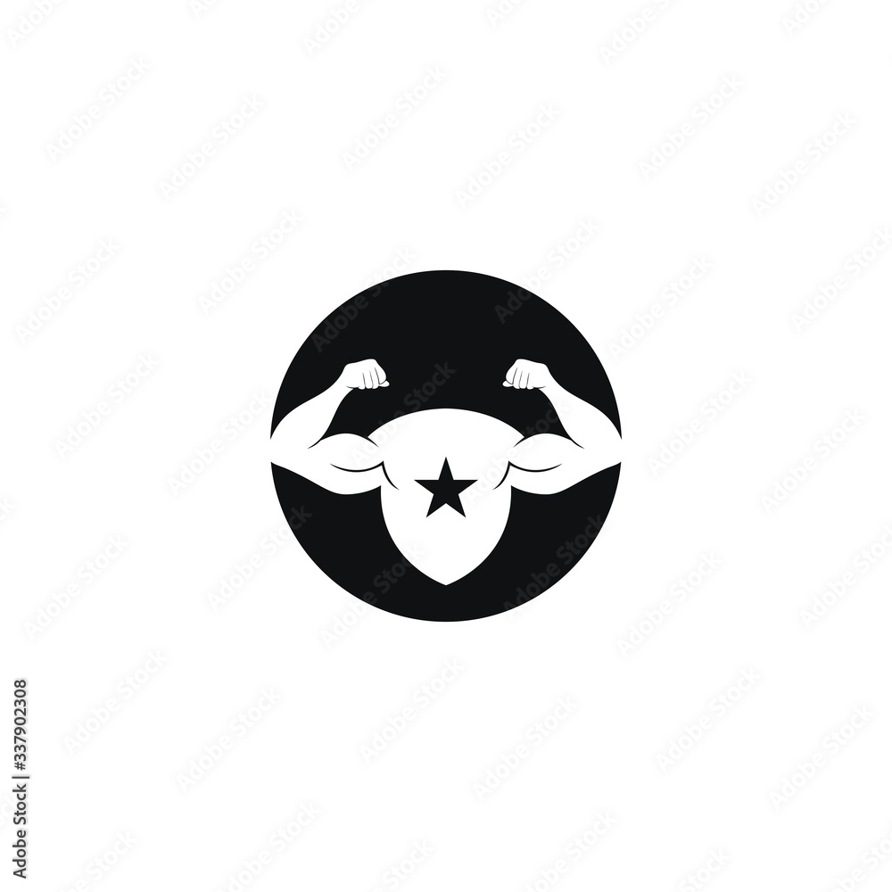 strong man vetor icon logo for fitness centre or bodybuilder concept illustration strong man vetor icon logo for fitness centre or bodybuilder concept illustration