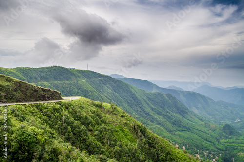 Fototapeta Naklejka Na Ścianę i Meble -  Valleys of Arunachal Pradesh before entering into Tawang