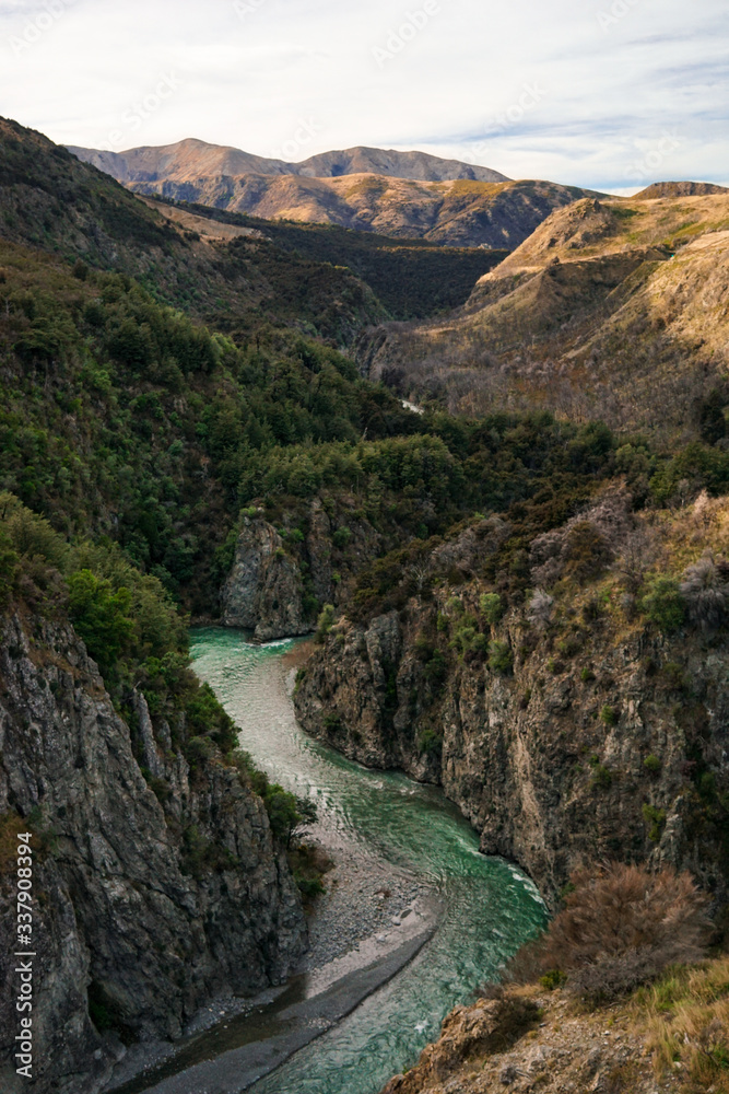 River flowing through Arthur's Pass, New Zealand