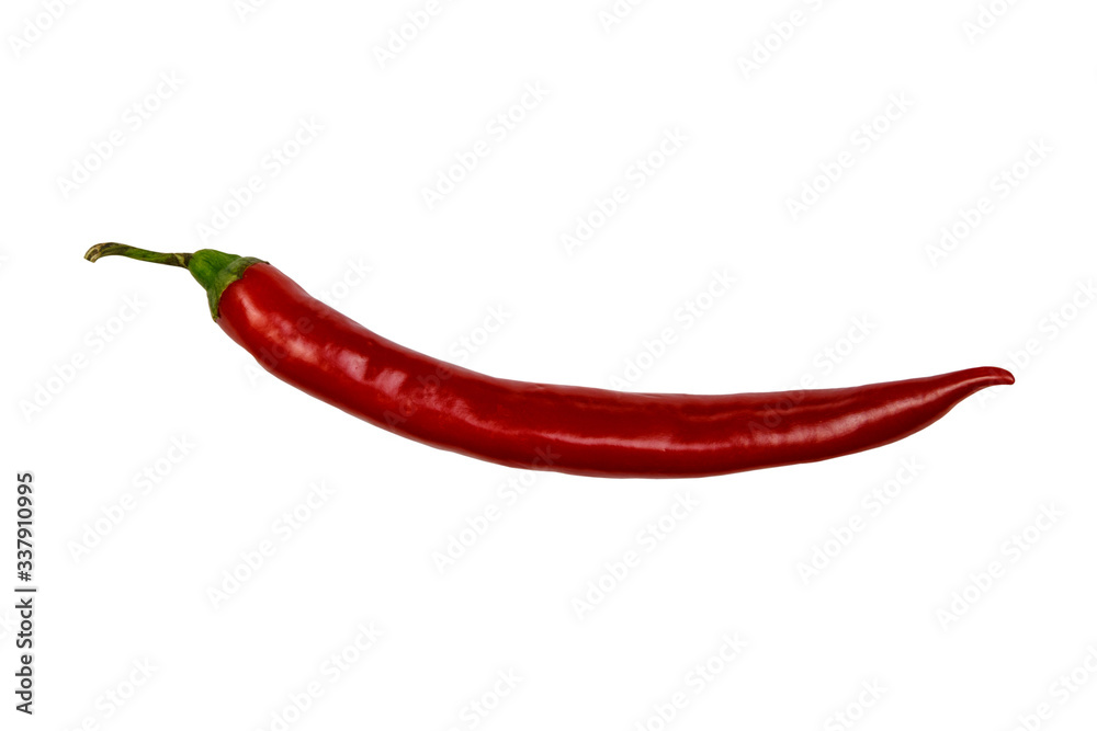 Red hot chili pepper isolated on a white background Red hot chili pepper isolated on a white background