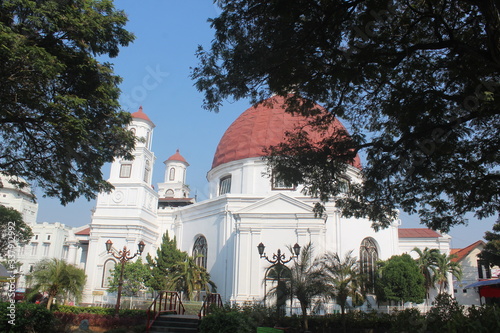 Dome church (Gereja Blenduk), vintage church in Old Town Semarang City, Central Java Indonesia photo