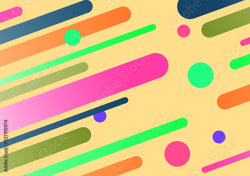 Colorful and Beautiful Abstract Geometric Shape Illustration for Background Template