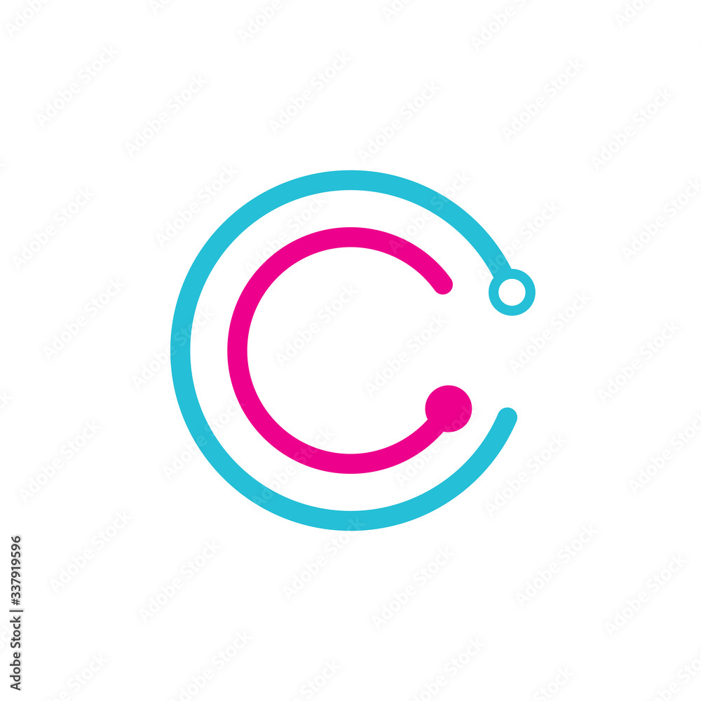 Initial letter C Letter Logo Template vector icon illustration Initial letter C Letter Logo Template vector icon illustration