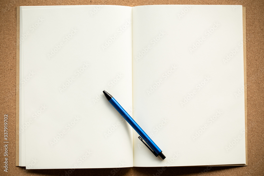 White note paper notebook open pages on table. Backdrop art design copy space for text message. White note paper notebook open pages on table. Backdrop art design copy space for text message.