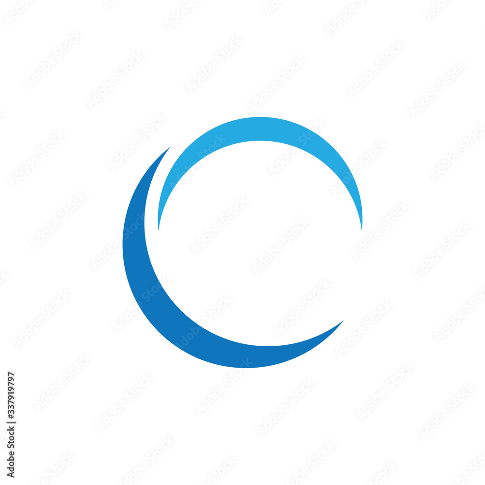 Initial letter C Letter Logo Template vector icon illustration