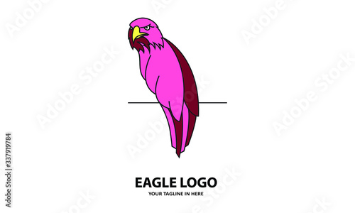 silhouette A simple eagle, suitable for business symbols or logos