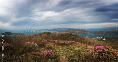 view of Vladivostok in the spring