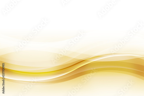 光輝くウェーブ 金色と黄色の背景 