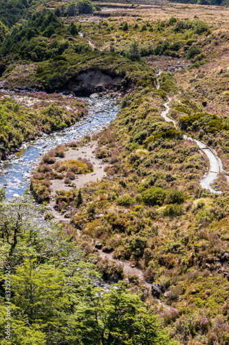 Stream at Tongariro national park in New Zealand.