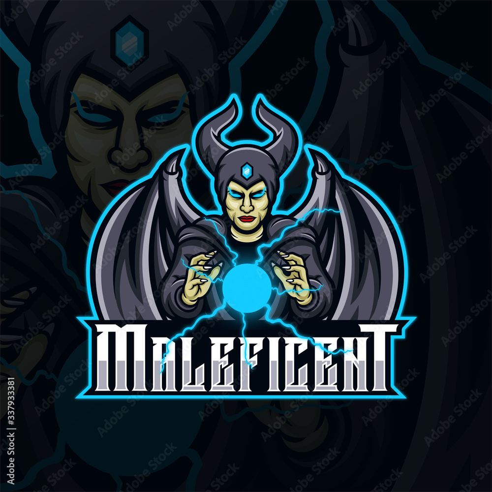 Maleficent mascot gaming esport logo Maleficent mascot gaming esport logo