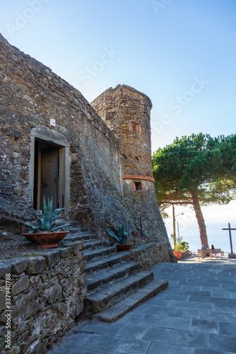 Cinque Terre coast and small towns with vibrant colorful houses in La Spezia, Italy